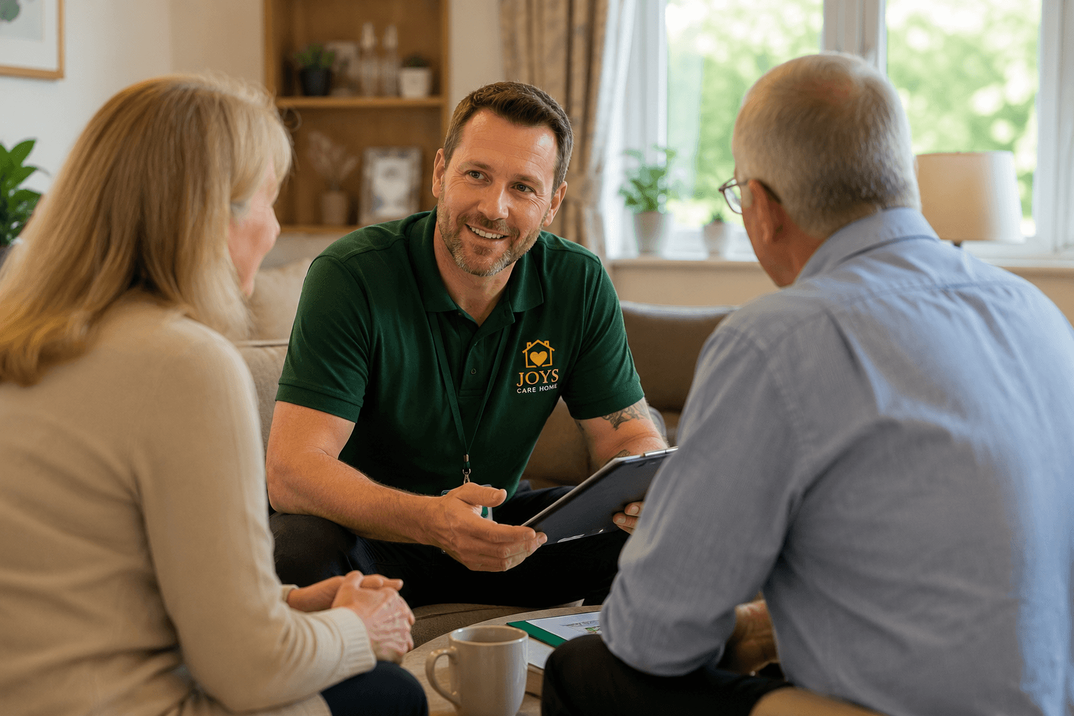 A caring conversation at Joys Care Home
